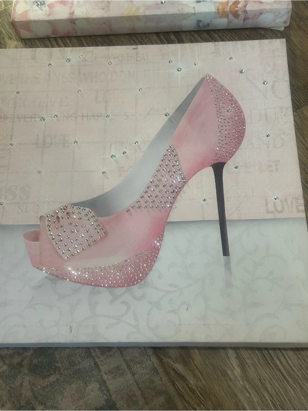 Wall frames pink and bling set